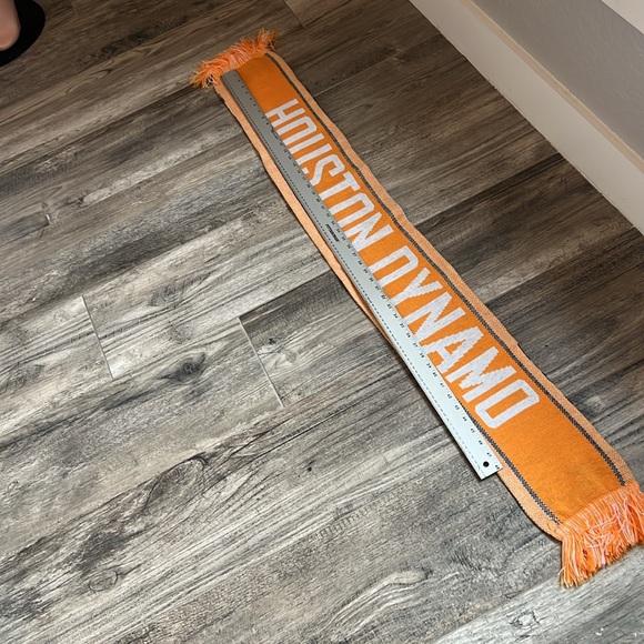 Houston Dynamo Soccer Scarf MLS Soccer Scarf Adidas sport team orange black #107 - Picture 5 of 9